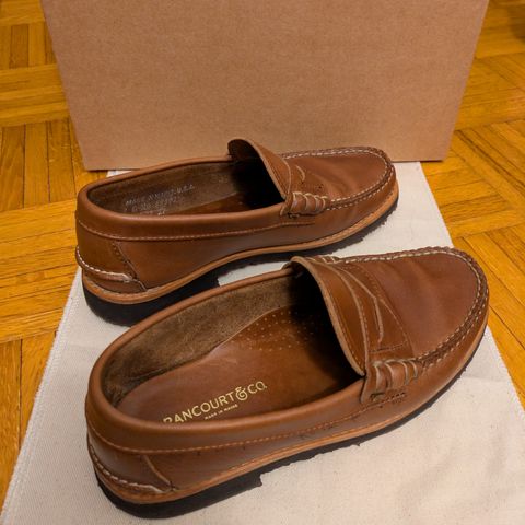 Rancourt & Co. Beefroll Penny Loafers LH in Horween Natural Chromexcel