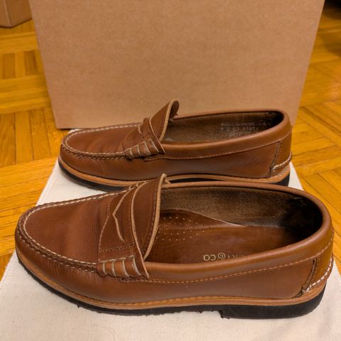 Rancourt & Co. Beefroll Penny Loafers LH in Horween Natural Chromexcel