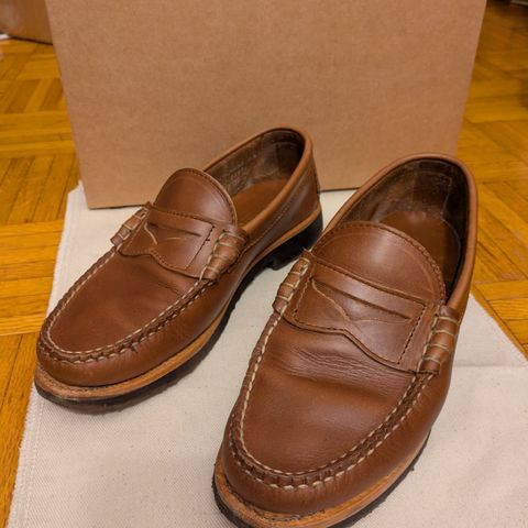 Rancourt & Co. Beefroll Penny Loafers LH in Horween Natural Chromexcel