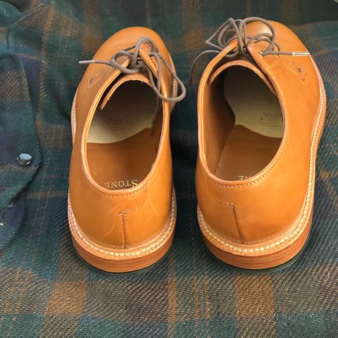 Grant Stone Plain Toe Blucher in Badalassi Carlo Saddle Tan Minerva