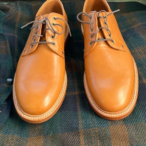 Grant Stone Plain Toe Blucher in Badalassi Carlo Saddle Tan Minerva