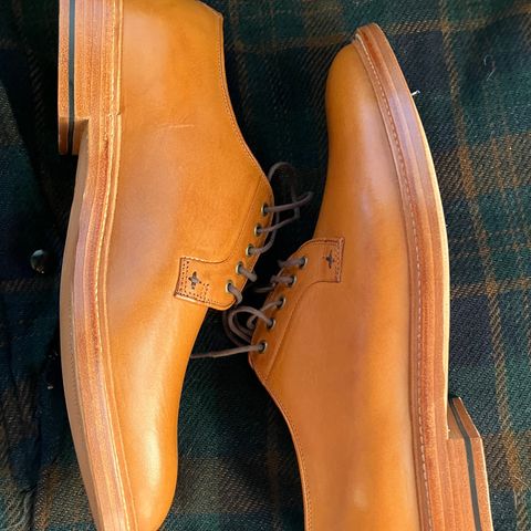Grant Stone Plain Toe Blucher in Badalassi Carlo Saddle Tan Minerva