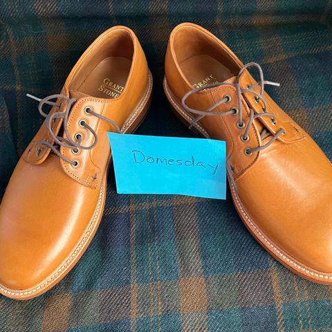 Grant Stone Plain Toe Blucher in Badalassi Carlo Saddle Tan Minerva