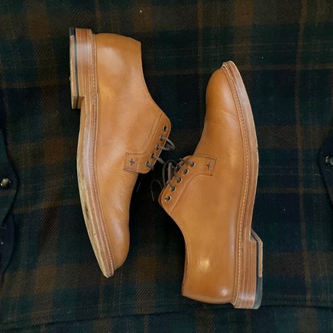 Grant Stone Plain Toe Blucher in Badalassi Carlo Saddle Tan Minerva
