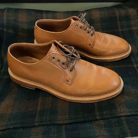 Grant Stone Plain Toe Blucher in Badalassi Carlo Saddle Tan Minerva