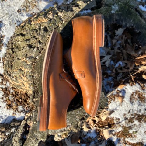Grant Stone Plain Toe Blucher in Badalassi Carlo Saddle Tan Minerva