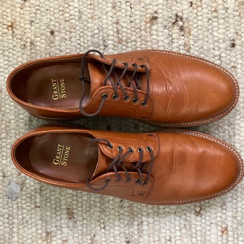 Grant Stone Plain Toe Blucher in Badalassi Carlo Saddle Tan Minerva