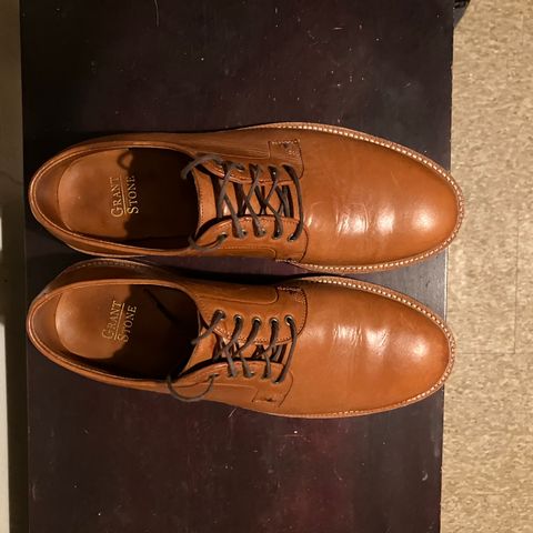 Grant Stone Plain Toe Blucher in Badalassi Carlo Saddle Tan Minerva