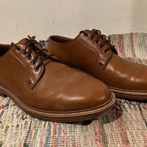 Grant Stone Plain Toe Blucher in Badalassi Carlo Saddle Tan Minerva