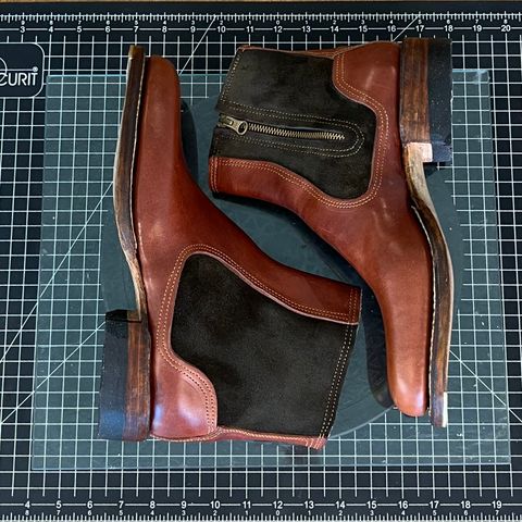DIY Zip Boot in S.B Foot - Unknown & C.F. Stead Loden Repello Calf Suede