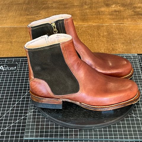 DIY Zip Boot in S.B Foot - Unknown & C.F. Stead Loden Repello Calf Suede