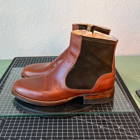 DIY Zip Boot in S.B Foot - Unknown & C.F. Stead Loden Repello Calf Suede