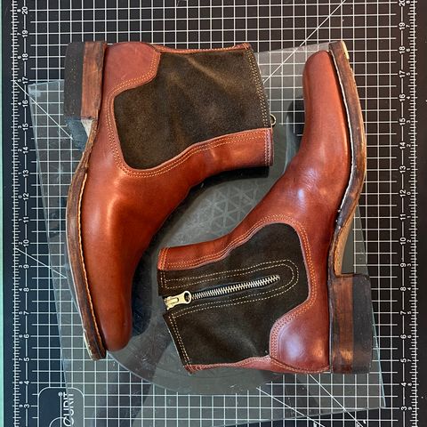 DIY Zip Boot in S.B Foot - Unknown & C.F. Stead Loden Repello Calf Suede