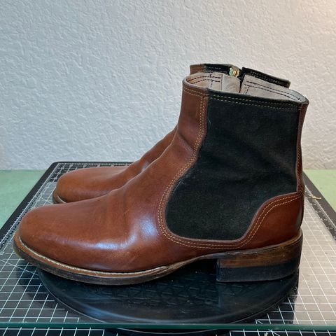 DIY Zip Boot in S.B Foot - Unknown & C.F. Stead Loden Repello Calf Suede