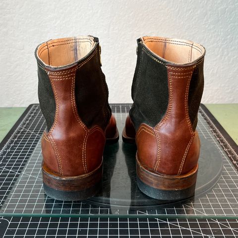 DIY Zip Boot in S.B Foot - Unknown & C.F. Stead Loden Repello Calf Suede