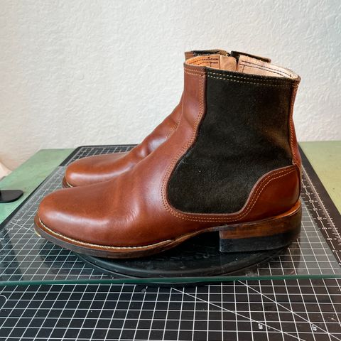 DIY Zip Boot in S.B Foot - Unknown & C.F. Stead Loden Repello Calf Suede
