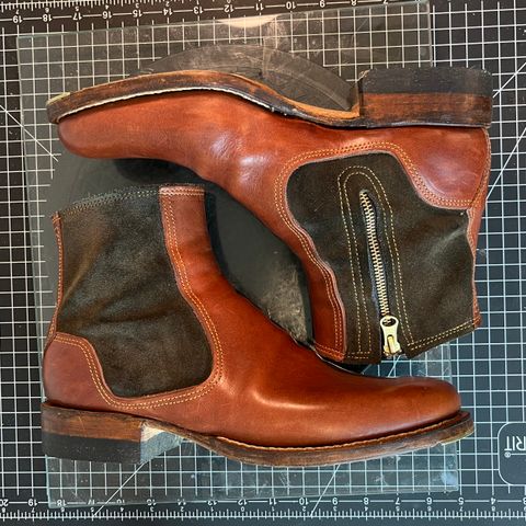 DIY Zip Boot in S.B Foot - Unknown & C.F. Stead Loden Repello Calf Suede