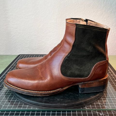 DIY Zip Boot in S.B Foot - Unknown & C.F. Stead Loden Repello Calf Suede