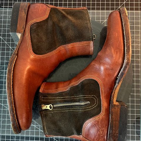 DIY Zip Boot in S.B Foot - Unknown & C.F. Stead Loden Repello Calf Suede