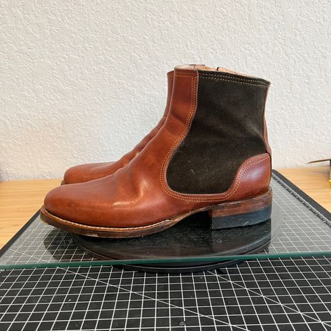 DIY Zip Boot in S.B Foot - Unknown & C.F. Stead Loden Repello Calf Suede