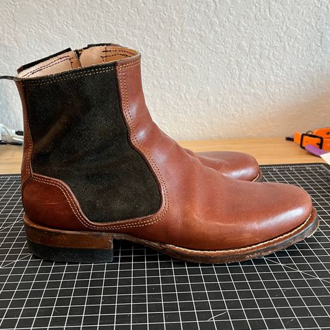 DIY Zip Boot in S.B Foot - Unknown & C.F. Stead Loden Repello Calf Suede