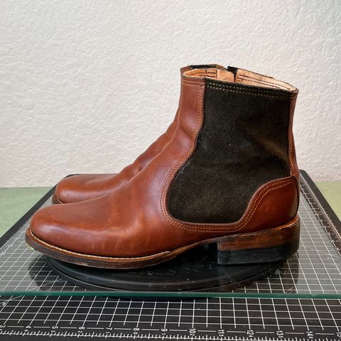 DIY Zip Boot in S.B Foot - Unknown & C.F. Stead Loden Repello Calf Suede