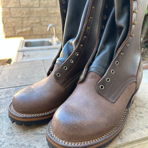 Drew's 8-Inch Logger in Brown Roughout