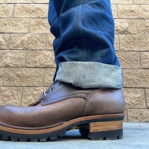 Drew's 8-Inch Logger in Brown Roughout