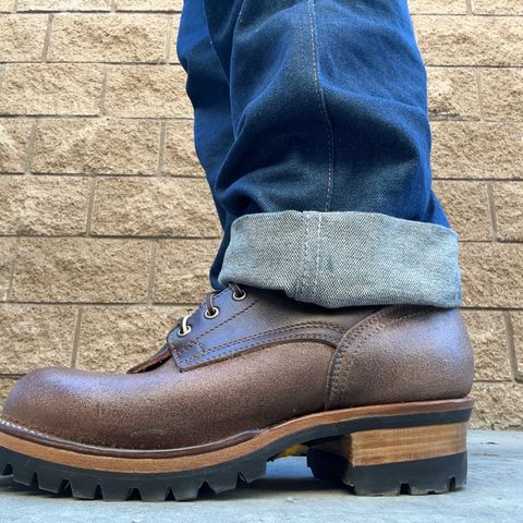 Drew's 8-Inch Logger in Brown Roughout