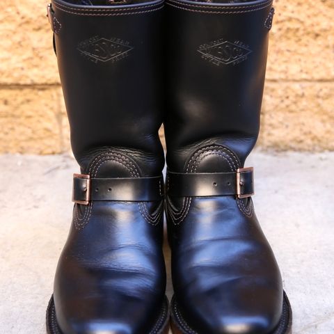 View photo of Wesco Boss Engineer Boot in Seidel Black Tie Domain