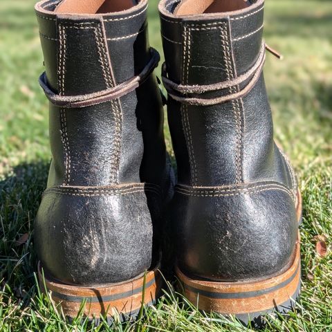 Truman Cap Toe Boot in Horween Black Waxed Flesh