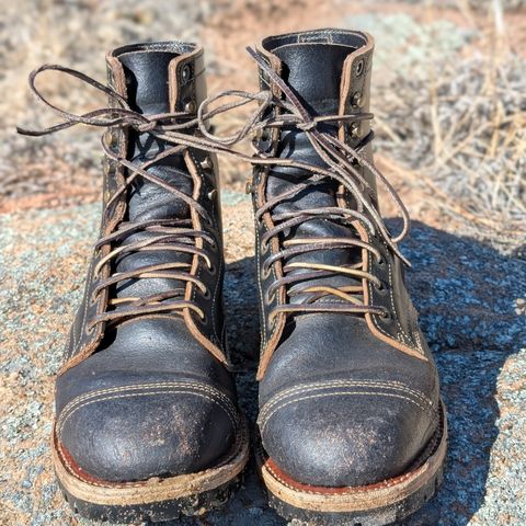 Truman Cap Toe Boot in Horween Black Waxed Flesh