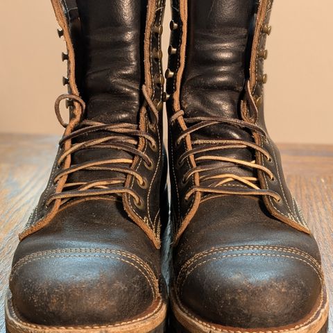 Truman Cap Toe Boot in Horween Black Waxed Flesh