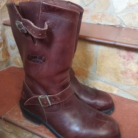 View photo of Sancho Boots Engineer in Seidel Chocolate Oil Tan Roughout