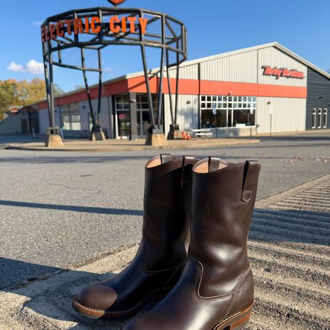 White's Stockman Pull-On in Horween Chromexcel Overdyed Black