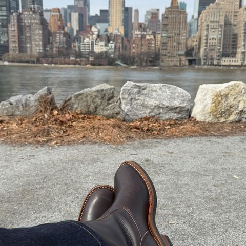 White's Stockman Pull-On in Horween Chromexcel Overdyed Black