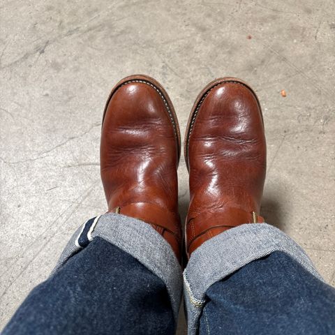 John Lofgren Wabash Engineer Boots in Shinki Dark Cherry Oiled Horsebutt