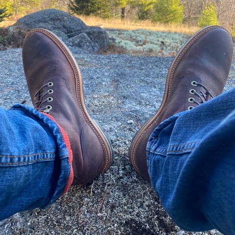 View photo of Grant Stone Diesel Boot in C.F. Stead Dark Burgundy Classic Kudu