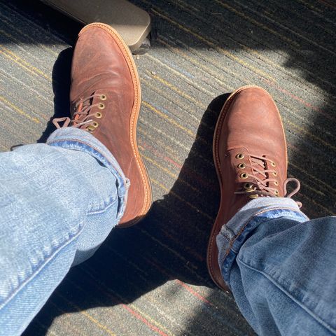 Grant Stone Diesel Boot in C.F. Stead Dark Burgundy Classic Kudu