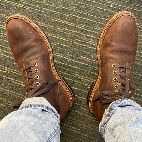 Grant Stone Diesel Boot in C.F. Stead Dark Burgundy Kudu