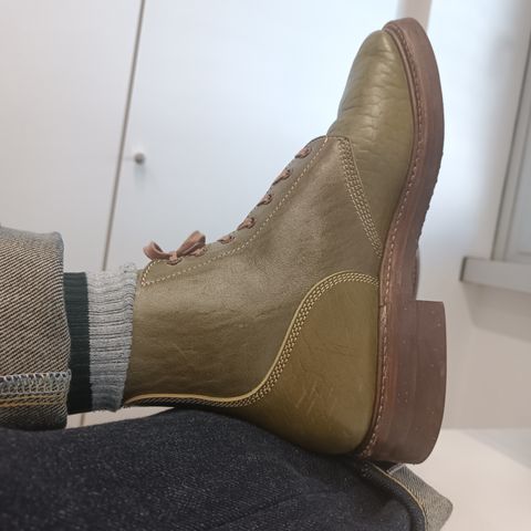 John Lofgren M-43 Service Shoes in Shinki Olive Shrunken Horsebutt
