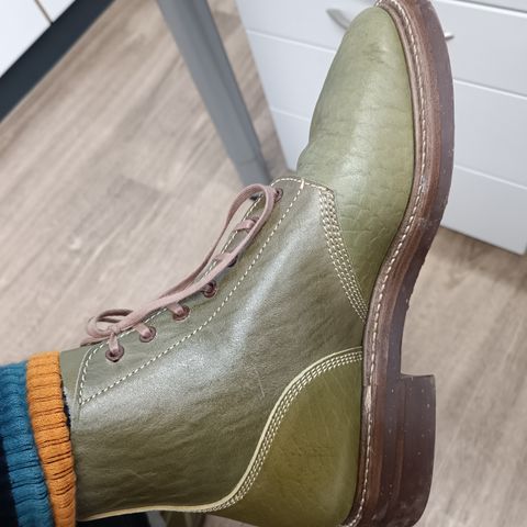 John Lofgren M-43 Service Shoes in Shinki Olive Shrunken Horsebutt