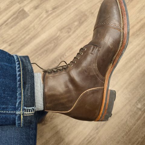 Viberg Service Boot in Maryam Moss Horsebutt