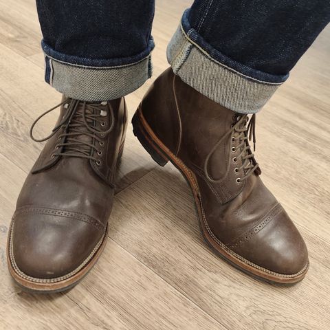 Viberg Service Boot in Maryam Moss Horsebutt