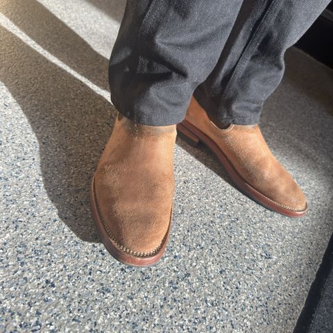 Briselblack The Seventh Chelsea Boot in Maryam Natural Horsebutt Roughout