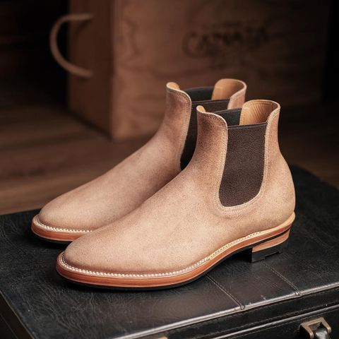 Briselblack The Seventh Chelsea Boot in Maryam Natural Horsebutt Roughout