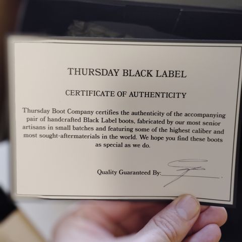 Thursday Black Label Challenger in Maryam Natural Horsebutt Overdyed Black