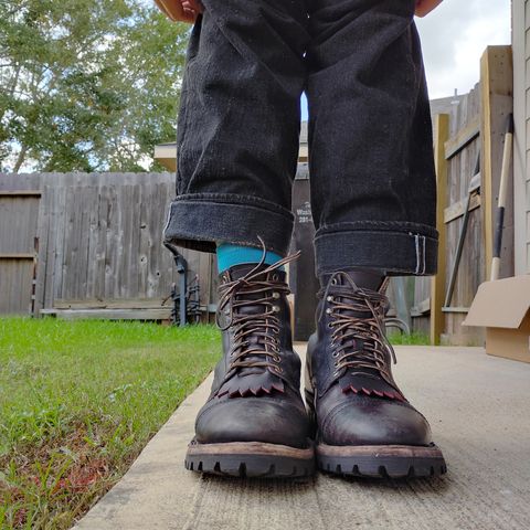 Thursday Black Label Challenger in Maryam Natural Horsebutt Overdyed Black