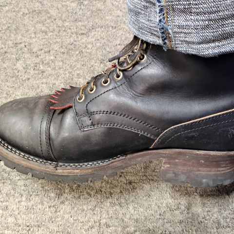 Thursday Black Label Challenger in Maryam Natural Horsebutt Overdyed Black