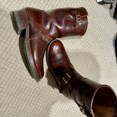 John Lofgren Wabash Engineer Boots in SHINKI HIKAKU BROWN HORSEBUTT